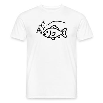 Pêche à l’hameçon Pêcheur pêcheur - T-shirt homme - blanc - Devant - AI Model Male 178 dark (178cm)