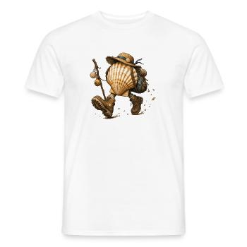 Jakobsmuschelpilger-Camino de Santiago - Männer T-Shirt - Weiß - Vorne - AI Model Male 178 dark (178cm)