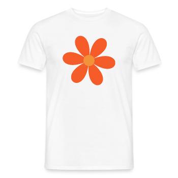 Conception de la Marguerite en Fleur d’Oranger - T-shirt homme - blanc - Devant - AI Model Male 178 dark (178cm)