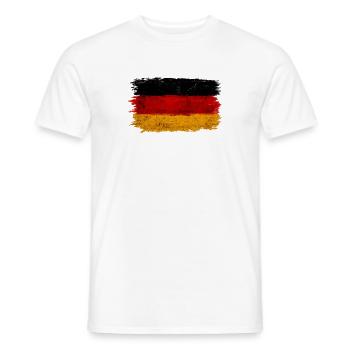 Drapeau allemand - T-shirt homme - blanc - Devant - AI Model Male 178 dark (178cm)
