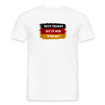 Mein Trikot ist in der Wäsche - Männer T-Shirt - Weiß - Vorne - AI Model Male 178 dark (178cm)