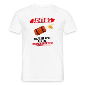 Heute Nicht Testen - Männer T-Shirt - Weiß - Vorne - AI Model Male 178 dark (178cm)