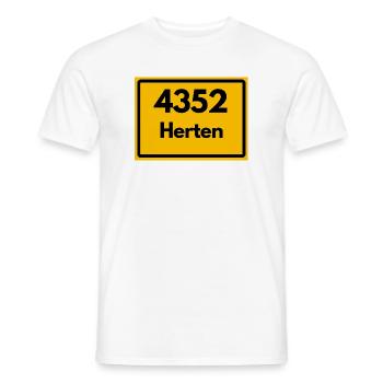 ALTE POSTLEITZAHL 4352 PLZ 45699 HERTEN NRW - Männer T-Shirt - Weiß - Vorne - AI Model Male 178 dark (178cm)