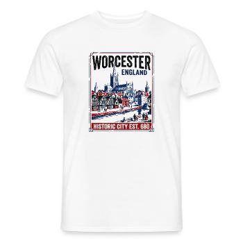 Worcester England Skyline Along River Severn - Männer T-Shirt - Weiß - Vorne - AI Model Male 178 dark (178cm)