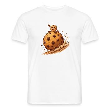 Cookie hero rides cookie planet - Men's T-Shirt - white - Front - AI Model Male 178 dark (178cm)