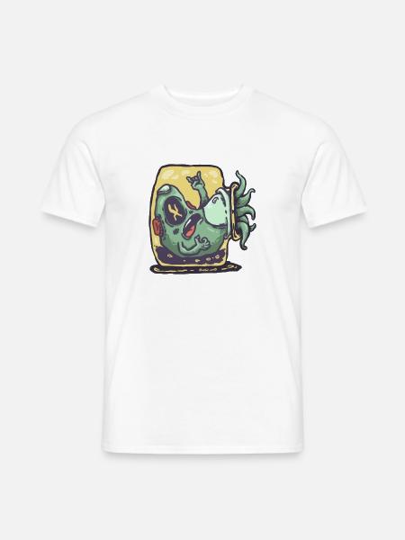 Alieno-Avocado im Toaster - Männer T-Shirt - Weiß
