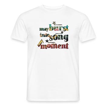 May burst into song any moment - Men's T-Shirt - white - Front - AI Model Male 178 dark (178cm)