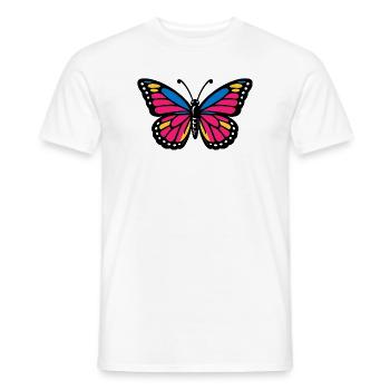 Butterfly with colorful wings - Men's T-Shirt - white - Front - AI Model Male 178 dark (178cm)