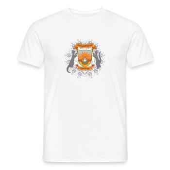 Welcome to Purringstadt  - Men's T-Shirt - white - Front - AI Model Male 178 dark (178cm)