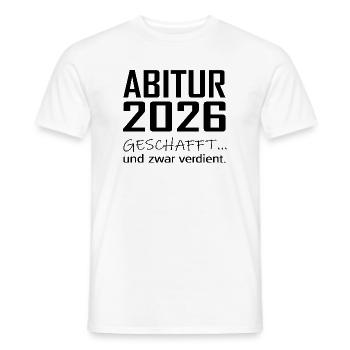ABI 2026 - Männer T-Shirt - Weiß - Vorne - AI Model Male 178 dark (178cm)