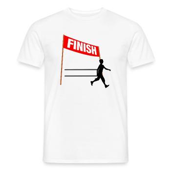 Walking Finish Femmes personnalisées - T-shirt homme - blanc - Devant - AI Model Male 178 dark (178cm)