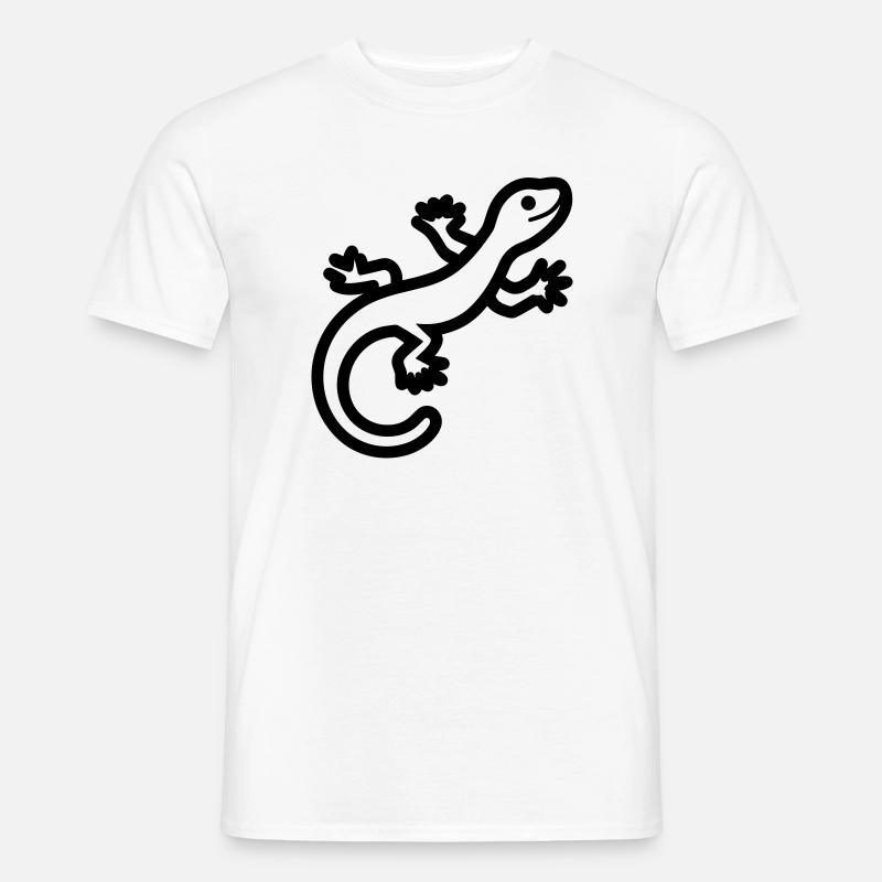 Eidechse - Männer T-Shirt - Weiß