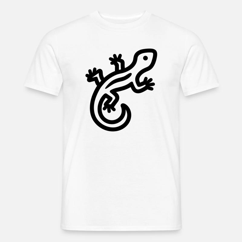Eidechse - Männer T-Shirt - Weiß
