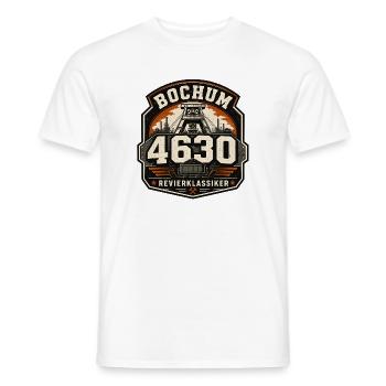 Bochum 4630 Revierklassiker - Männer T-Shirt - Weiß - Vorne - AI Model Male 178 dark (178cm)