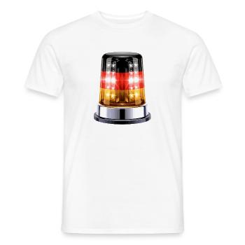 Hyperrealistic Germany Siren Beacon - Men's T-Shirt - white - Front - AI Model Male 178 dark (178cm)