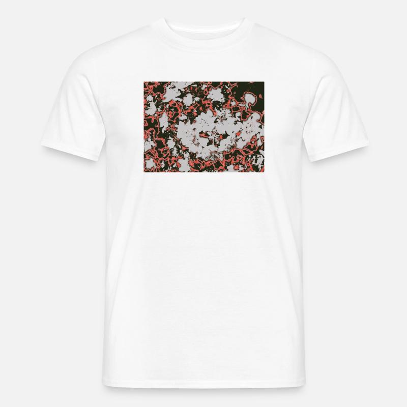 Red Nebula Abstract Pattern - Men's T-Shirt - white