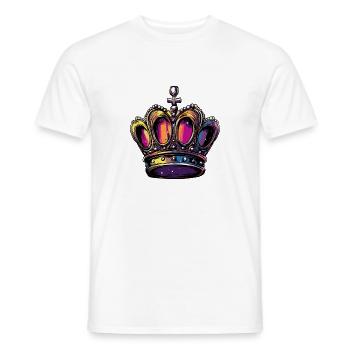 Crown - Men's T-Shirt - white - Front - AI Model Male 178 dark (178cm)