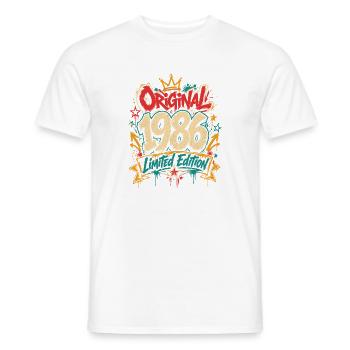Original 1986 Limitierte Edition - Männer T-Shirt - Weiß - Vorne - AI Model Male 178 dark (178cm)