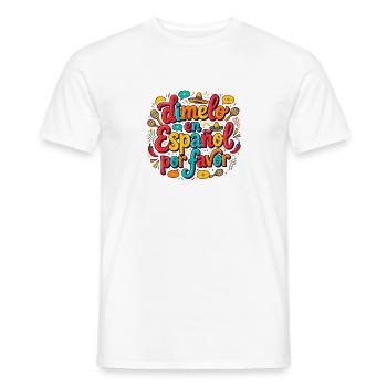 Dimelo En Espanol Por Favor - T-shirt homme - blanc - Devant - AI Model Male 178 dark (178cm)