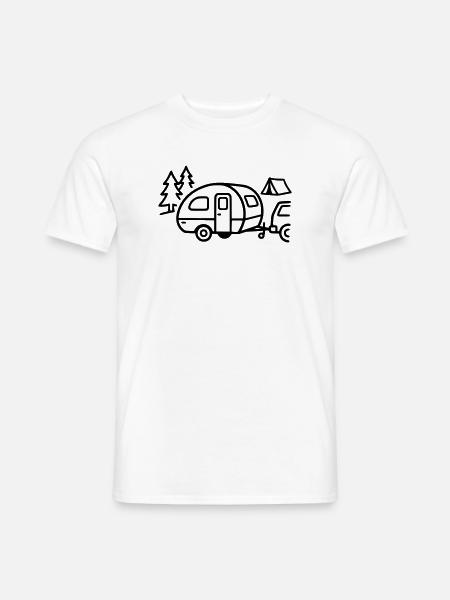 Caravan Camping Camper Motorhome Holiday - Men's T-Shirt - white