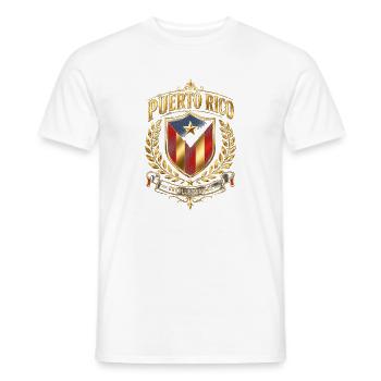 Puerto Rico Stolz Schild Wappen - Männer T-Shirt - Weiß - Vorne - AI Model Male 178 dark (178cm)