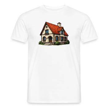 Charmantes Landhaus Cartoon - Männer T-Shirt - Weiß - Vorne - AI Model Male 178 dark (178cm)