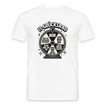 IT-Glücksrad Tech-Wortwitz Runde - Männer T-Shirt - Weiß - Vorne - AI Model Male 178 dark (178cm)