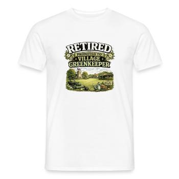 Retirement Village Gardener Humor Retirement Hobby - Men's T-Shirt - white - Front - AI Model Male 178 dark (178cm)