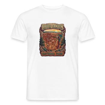 Parc national de Bryce Canyon : Coucher de soleil - T-shirt homme - blanc - Devant - AI Model Male 178 dark (178cm)