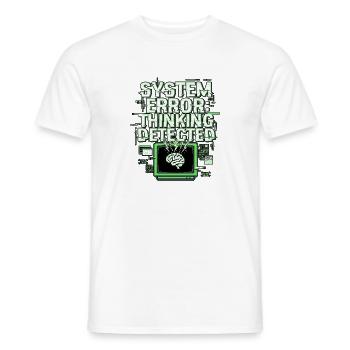 System Error - Men's T-Shirt - white - Front - AI Model Male 178 dark (178cm)