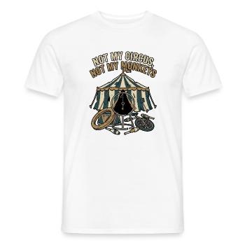 Pas mon cirque - T-shirt homme - blanc - Devant - AI Model Male 178 dark (178cm)