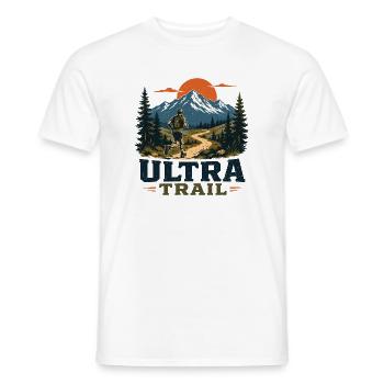Trail Running - Ultra Trail - Men's T-Shirt - white - Front - AI Model Male 178 dark (178cm)