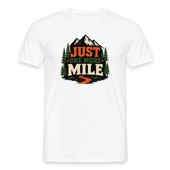Course en sentier - Plus qu’un mile - T-shirt homme - blanc - Devant - AI Model Male 178 dark (178cm)