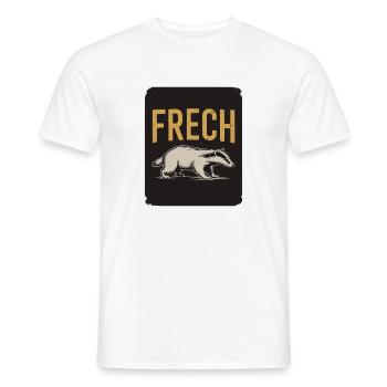  Frech Lustiger Dachs Spruch Frecher Dachs Tier - Männer T-Shirt - Weiß - Vorne - AI Model Male 178 dark (178cm)