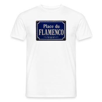 Place du Flamenco - T-shirt homme - blanc - Devant - AI Model Male 178 dark (178cm)