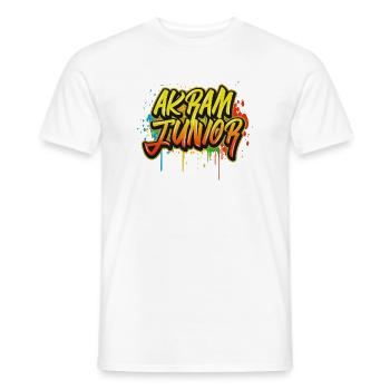 Akram Junior Graffiti - Männer T-Shirt - Weiß - Vorne - AI Model Male 178 dark (178cm)