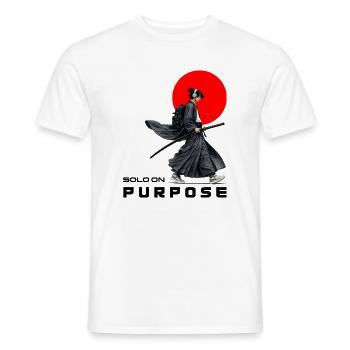 Urban Ronin | Solo On Purpose - Men's T-Shirt - white - Front - AI Model Male 178 dark (178cm)