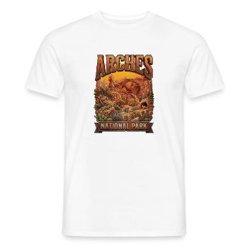 Arches National Park Panorama Utah - Männer T-Shirt - Weiß - Vorne - AI Model Male 178 dark (178cm)