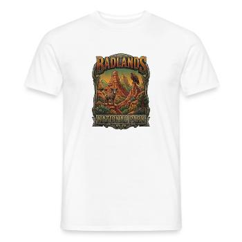 Badlands Nationalpark Poster - Männer T-Shirt - Weiß - Vorne - AI Model Male 178 dark (178cm)