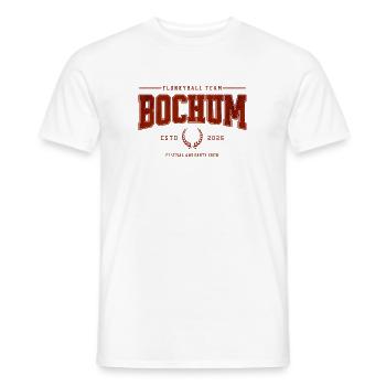 Flunkyball Profi Team Bochum Classic T-Shirt - Men's T-Shirt - white - Front - AI Model Male 178 dark (178cm)