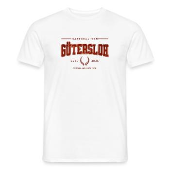 Flunkyball Profi Team Gütersloh Classic Shirt - Men's T-Shirt - white - Front - AI Model Male 178 dark (178cm)