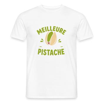 La vie est Meilleure Pistache - T-shirt homme - blanc - Devant - AI Model Male 178 dark (178cm)