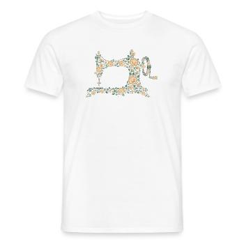 Nähmaschine - Männer T-Shirt - Weiß - Vorne - AI Model Male 178 dark (178cm)