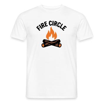 Lagerfeuer Feuerstelle Camping Pfadfinder - Männer T-Shirt - Weiß - Vorne - AI Model Male 178 dark (178cm)
