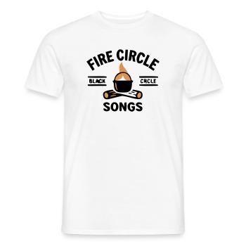 Cuisine à la bouilloire au feu de camp Camping en plein air - T-shirt homme - blanc - Devant - AI Model Male 178 dark (178cm)
