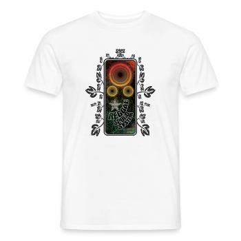 Reggae Sound System Glow - Men's T-Shirt - white - Front - AI Model Male 178 dark (178cm)