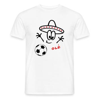 Sombrero Fußball  - Männer T-Shirt - Weiß - Vorne - AI Model Male 178 dark (178cm)