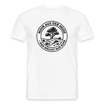 Moin aus der Heide  - Männer T-Shirt - Weiß - Vorne - AI Model Male 178 dark (178cm)