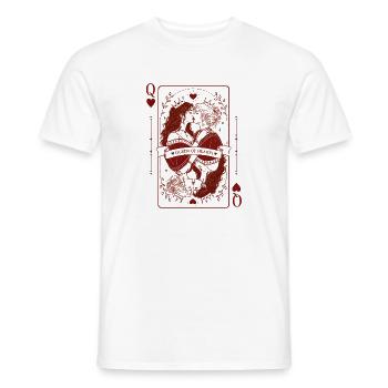 Queen of Hearts Lesbisches Pride Spielkarten Desig - Männer T-Shirt - Weiß - Vorne - AI Model Male 178 dark (178cm)