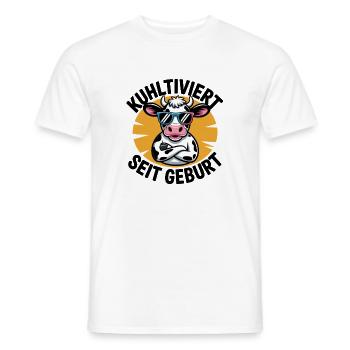  Kuhltiviert Seit Geburt Lustige Kuh Mit - Männer T-Shirt - Weiß - Vorne - AI Model Male 178 dark (178cm)